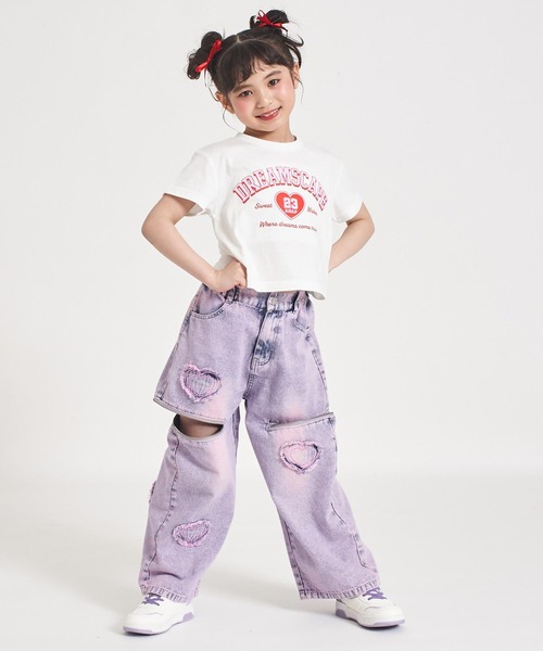 ANAP kids(アナップキッズ)の「カレッジハープリント Tシャツ(Tシャツ/カットソー・キッズ・ホワイト/ライトイエロー/クリア・110/120/130)」の12枚目の写真