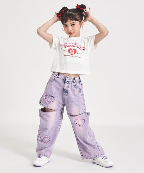 ANAP kids(アナップキッズ)の「カレッジハープリント Tシャツ(Tシャツ/カットソー・キッズ・ホワイト/ライトイエロー/クリア・110/120/130)」の13枚目の写真