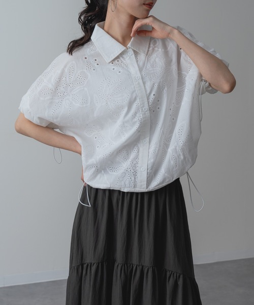 refinedworks(リファインドワークス)の「【refinedworks】贅沢 カットワーク 刺繍 ブラウス(シャツ/ブラウス・レディース・ブラック/ホワイト・FREE)」の5枚目の写真