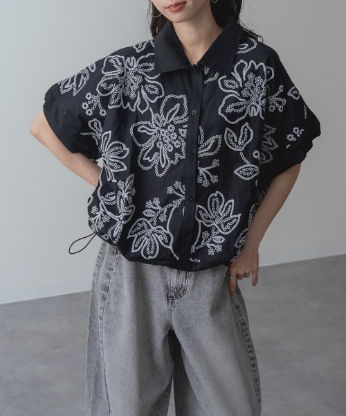 refinedworks(リファインドワークス)の「【refinedworks】贅沢 カットワーク 刺繍 ブラウス(シャツ/ブラウス・レディース・ブラック/ホワイト・FREE)」の8枚目の写真