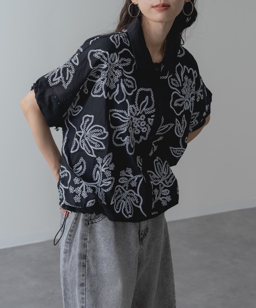 refinedworks(リファインドワークス)の「【refinedworks】贅沢 カットワーク 刺繍 ブラウス(シャツ/ブラウス・レディース・ブラック/ホワイト・FREE)」の9枚目の写真