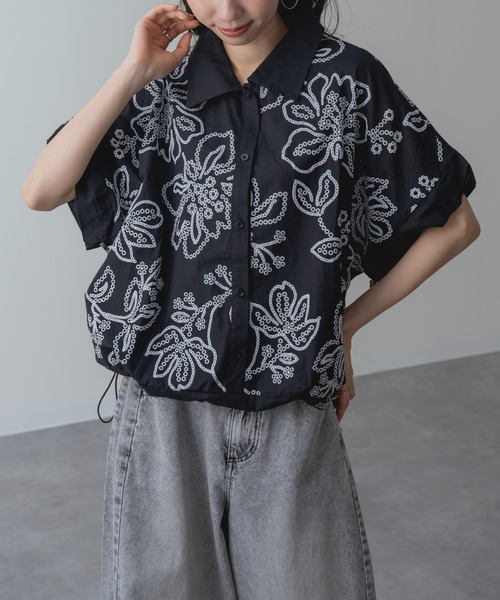 refinedworks(リファインドワークス)の「【refinedworks】贅沢 カットワーク 刺繍 ブラウス(シャツ/ブラウス・レディース・ブラック/ホワイト・FREE)」の10枚目の写真