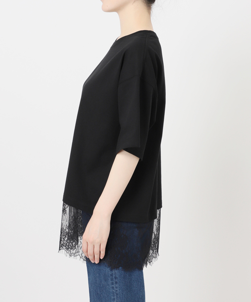 B.C STOCK(ベーセーストック)の「手洗い可 / レースドッキングプルオーバー(Tシャツ/カットソー・レディース・ホワイト/ブラック・FREE)」の17枚目の写真