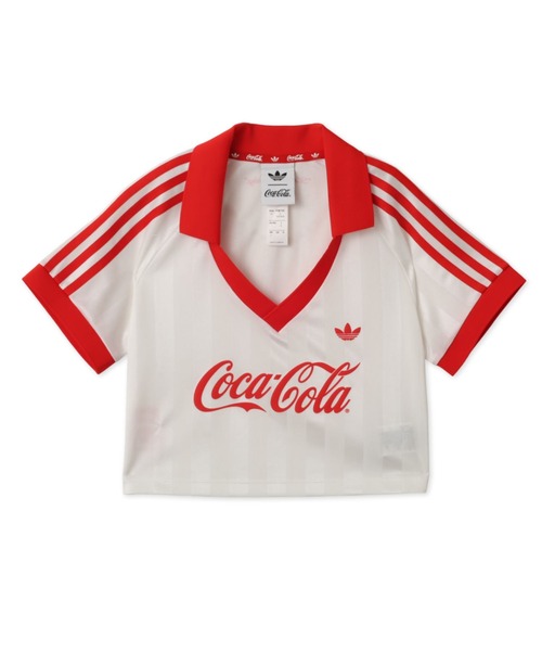 adidas(アディダス)の「adidas COCA COLA CROPPED JERSEY / アディダス コカ コーラ クロップド ジャージー(その他トップス・レディース・ホワイト・S/M/L)」の4枚目の写真