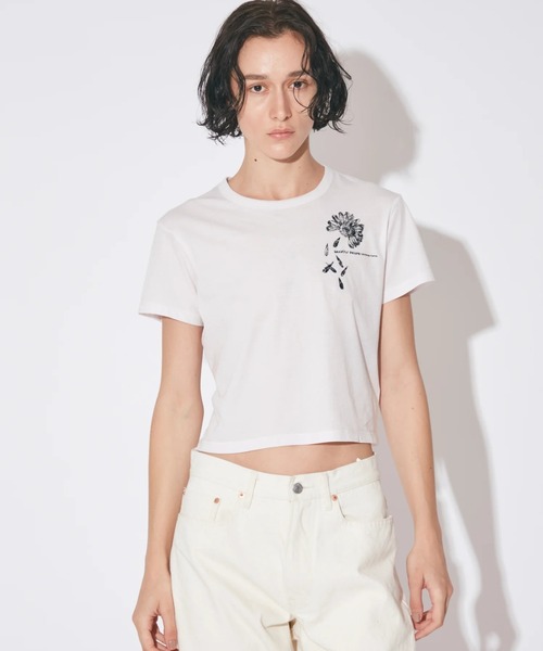 beautiful people（ビューティフルピープル）の「【beautiful people/ビューティフルピープル】ELS cotton jersey embroidery kids T/Tシャツ/刺繍（Tシャツ/カットソー・レディース・ネイビー/ラベンダー・140）」の3枚目の写真