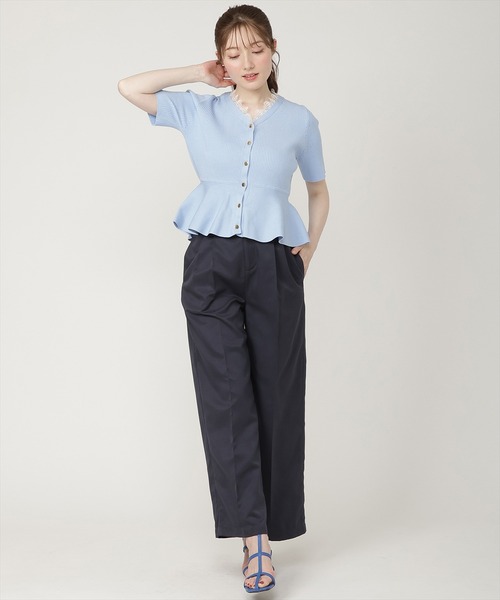 SWINGLE(スウィングル)の「ワイドチノパンツ(その他パンツ・レディース・ネイビー/ベージュ・MEDIUM/SMALL)」の11枚目の写真