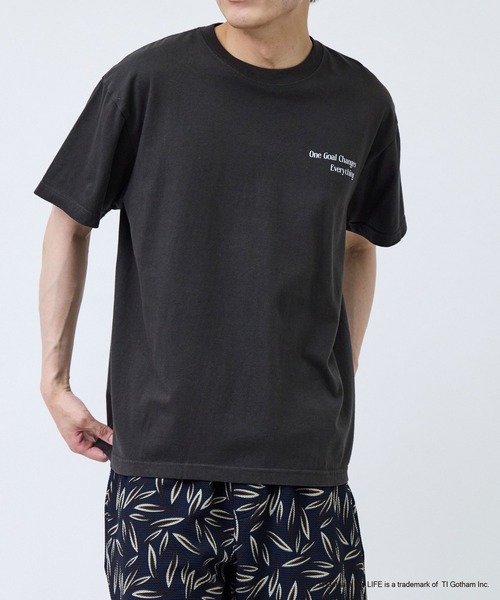 GOOD ROCK SPEED(グッドロックスピード)の「【GOOD ROCK SPEED/グッドロックスピード】LIFEサッカーTシャツ(Tシャツ/カットソー・メンズ・ホワイト/スミクロ・L/LL/M)」の3枚目の写真