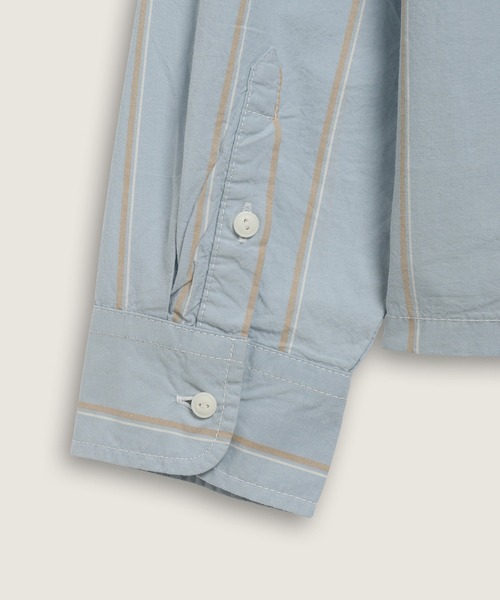 VANS(バンズ)の「ストライプ オックスフォードシャツ / Striped Straight Hem LS Oxford VN000UBGH901(シャツ/ブラウス・メンズ・ライトブルー・LARGE/MEDIUM/SMALL/X-LARGE)」の5枚目の写真