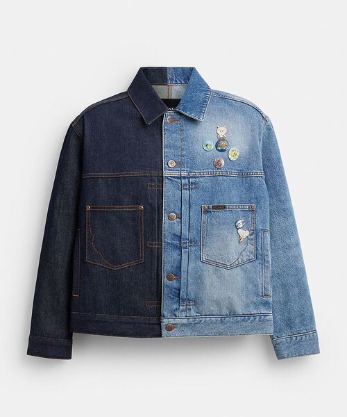 COACH(コーチ)の「【COACH | BRAIN DEAD】スプリット デニム ジャケット・リサイクル コットン(デニムジャケット・メンズ・ブルー系その他・MEDIUM/LARGE/SMALL)」の7枚目の写真