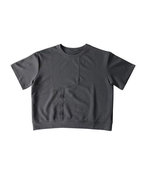antiqua(アンティカ)の「アシンメトリー Tシャツ(Tシャツ/カットソー・レディース・ホワイト/ブラック/ダークグレー・ONESIZE)」の17枚目の写真