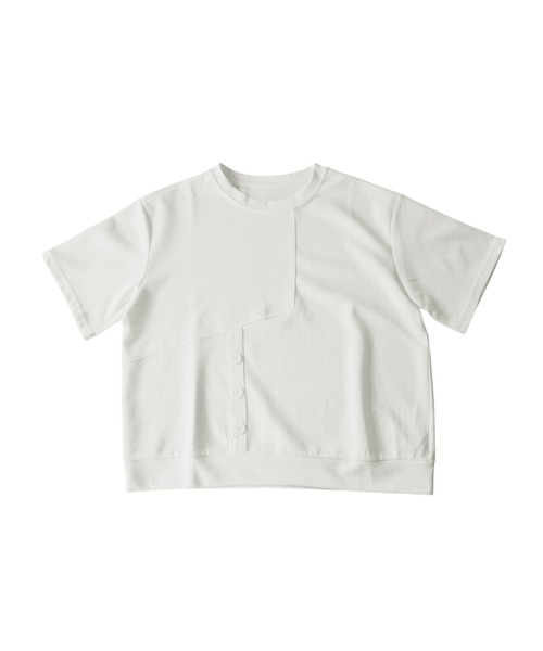 antiqua(アンティカ)の「アシンメトリー Tシャツ(Tシャツ/カットソー・レディース・ホワイト/ブラック/ダークグレー・ONESIZE)」の15枚目の写真