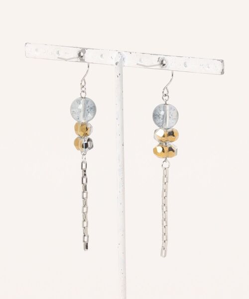 tone(トーン)の「【Mian.invitation】青い満月を映したピアス|青の満月(MA)(ピアス(両耳用)・レディース・シルバー・FREE)」の2枚目の写真