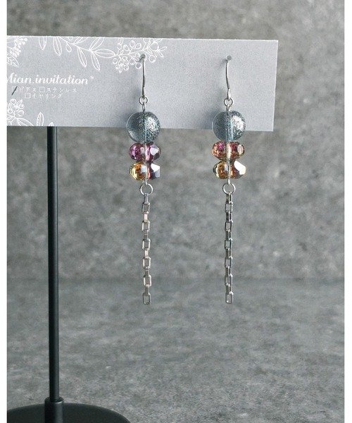 tone(トーン)の「【Mian.invitation】青い満月を映したピアス|青の満月(MA)(ピアス(両耳用)・レディース・シルバー・FREE)」の5枚目の写真