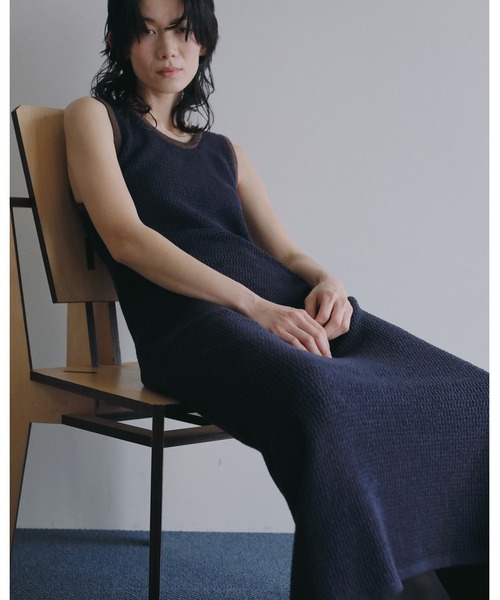 anuke（アンヌーク）の「Mesh Bicolor Onepiece（ワンピース・レディース・ブルー系その他/ネイビー・36inch/38inch）」の13枚目の写真