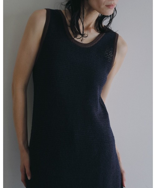 anuke（アンヌーク）の「Mesh Bicolor Onepiece（ワンピース・レディース・ブルー系その他/ネイビー・36inch/38inch）」の12枚目の写真