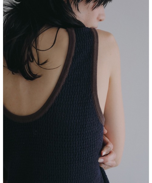 anuke（アンヌーク）の「Mesh Bicolor Onepiece（ワンピース・レディース・ブルー系その他/ネイビー・36inch/38inch）」の9枚目の写真