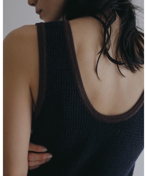anuke（アンヌーク）の「Mesh Bicolor Onepiece（ワンピース・レディース・ブルー系その他/ネイビー・36inch/38inch）」の8枚目の写真