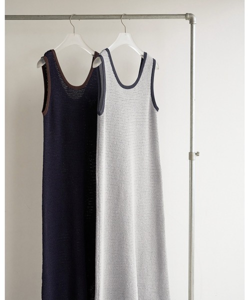 anuke（アンヌーク）の「Mesh Bicolor Onepiece（ワンピース・レディース・ブルー系その他/ネイビー・36inch/38inch）」の7枚目の写真