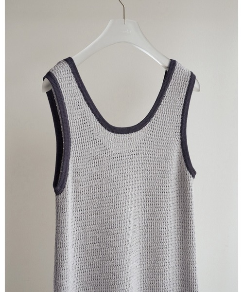 anuke（アンヌーク）の「Mesh Bicolor Onepiece（ワンピース・レディース・ブルー系その他/ネイビー・36inch/38inch）」の6枚目の写真