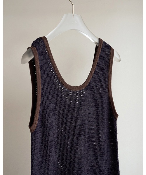 anuke（アンヌーク）の「Mesh Bicolor Onepiece（ワンピース・レディース・ブルー系その他/ネイビー・36inch/38inch）」の5枚目の写真