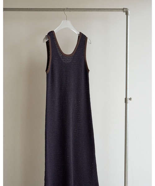 anuke（アンヌーク）の「Mesh Bicolor Onepiece（ワンピース・レディース・ブルー系その他/ネイビー・36inch/38inch）」の4枚目の写真