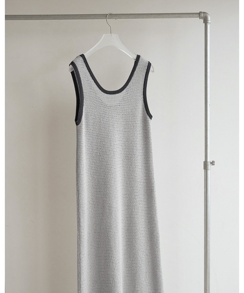 anuke（アンヌーク）の「Mesh Bicolor Onepiece（ワンピース・レディース・ブルー系その他/ネイビー・36inch/38inch）」の3枚目の写真
