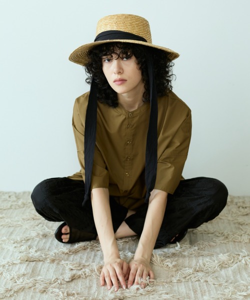Libra Cue(リブラ キュー)の「ラフィアカンカン帽(ハット・レディース・ナチュラル・FREE)」の8枚目の写真