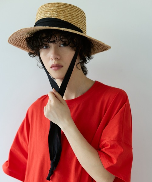 Libra Cue(リブラ キュー)の「ラフィアカンカン帽(ハット・レディース・ナチュラル・FREE)」の16枚目の写真