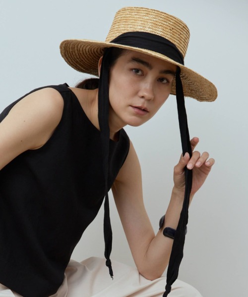 Libra Cue(リブラ キュー)の「ラフィアカンカン帽(ハット・レディース・ナチュラル・FREE)」の21枚目の写真