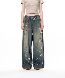 Embellished Denim Pants