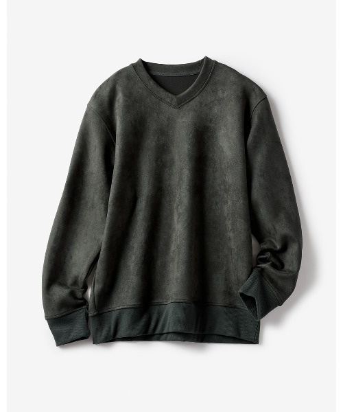 DoCLASSE( ドゥクラッセ)の「エコスエードVネックPO(Tシャツ/カットソー・メンズ・ベージュ/チャコール・S/M)」の1枚目の写真
