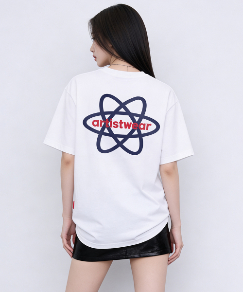 ARTISTWEAR（アーティストウェア）の「[ATW] アトムスター 半袖Tシャツ - 2COLOR（Tシャツ/カットソー・レディース・ブラック/ホワイト・XXXX-LARGE/XX-LARGE/X-LARGE/LARGE/MEDIUM/SMALL）」の3枚目の写真