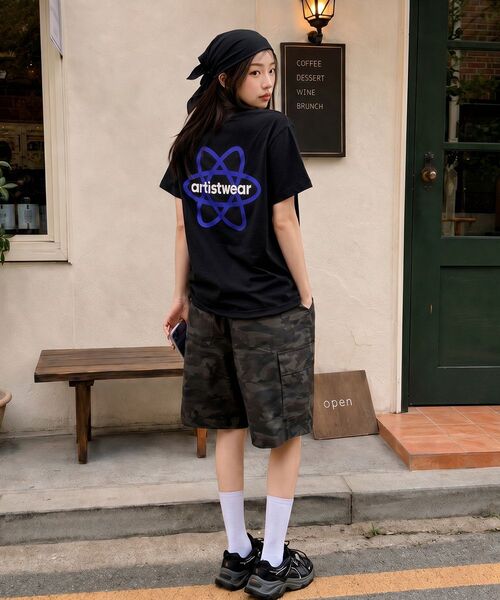ARTISTWEAR（アーティストウェア）の「[ATW] アトムスター 半袖Tシャツ - 2COLOR（Tシャツ/カットソー・レディース・ブラック/ホワイト・XXXX-LARGE/XX-LARGE/X-LARGE/LARGE/MEDIUM/SMALL）」の7枚目の写真