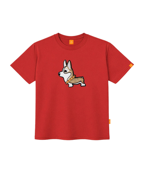 LLAMO（エラモ）の「ゴールドコギ 半袖Tシャツ 男女共用 ビッグサイズ S 4XL（Tシャツ/カットソー・レディース・レッド/ブラック/ベージュ/ホワイト・SMALL/X-LARGE/4XL/3XL/LARGE/MEDIUM/2XL）」の5枚目の写真