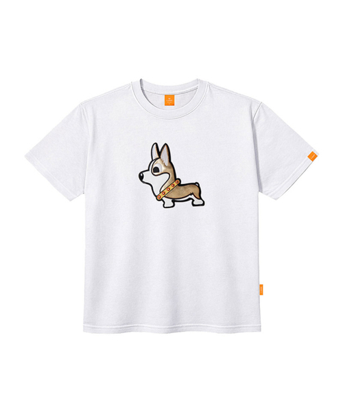 LLAMO（エラモ）の「ゴールドコギ 半袖Tシャツ 男女共用 ビッグサイズ S 4XL（Tシャツ/カットソー・レディース・レッド/ブラック/ベージュ/ホワイト・SMALL/X-LARGE/4XL/3XL/LARGE/MEDIUM/2XL）」の7枚目の写真