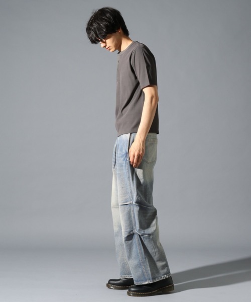 LAND MUSEUM(ランドミュージアム)の「LAND MUSEUM/ダーツワイドデニム(デニムパンツ・メンズ・ブルー・LARGE/MEDIUM)」の10枚目の写真