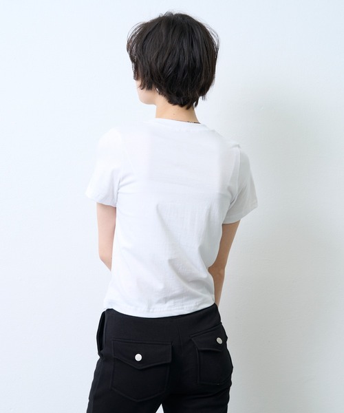 NUJOH(ヌゾ)の「Leopard Star Tee / レオパードスターTシャツ(Tシャツ/カットソー・レディース・ブラック/ホワイト・FREE)」の7枚目の写真