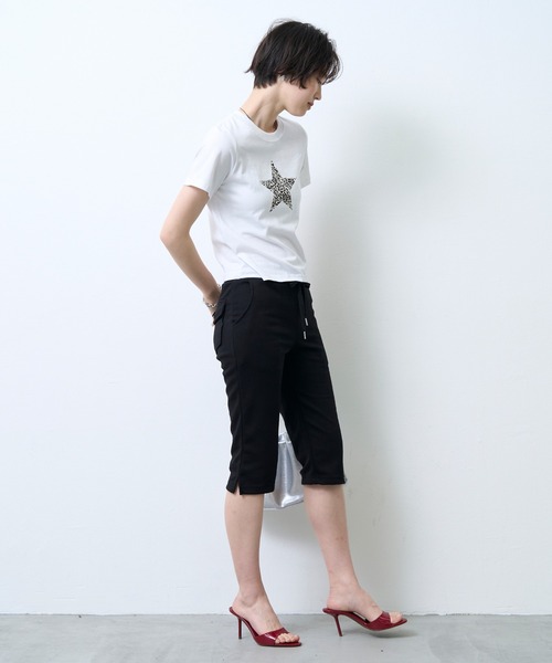 NUJOH(ヌゾ)の「Leopard Star Tee / レオパードスターTシャツ(Tシャツ/カットソー・レディース・ブラック/ホワイト・FREE)」の11枚目の写真