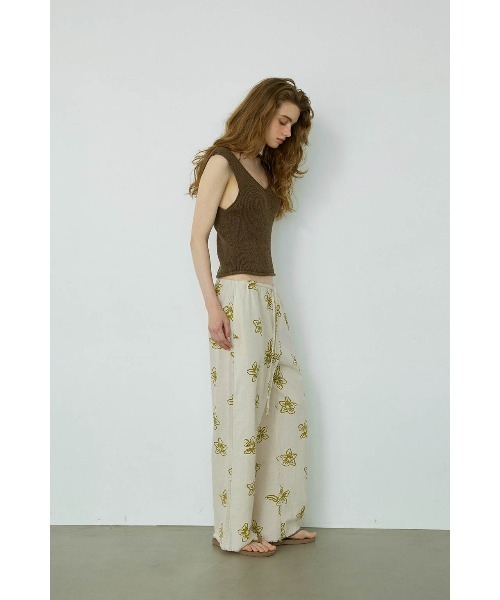 ALEXIA STAM（アリシアスタン）の「Floral Wide Linen Pants /フラワープリントリネンパンツ（その他パンツ・レディース・ベージュ/ブラウン・S/M）」の8枚目の写真