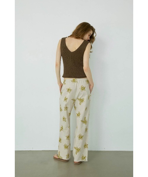 ALEXIA STAM（アリシアスタン）の「Floral Wide Linen Pants /フラワープリントリネンパンツ（その他パンツ・レディース・ベージュ/ブラウン・S/M）」の10枚目の写真