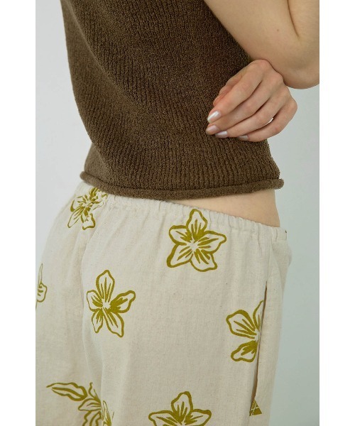 ALEXIA STAM（アリシアスタン）の「Floral Wide Linen Pants /フラワープリントリネンパンツ（その他パンツ・レディース・ベージュ/ブラウン・S/M）」の11枚目の写真