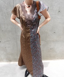Ameri（アメリ）の「LOUISE PATTERN DOCKING DRESS（ドレス）」