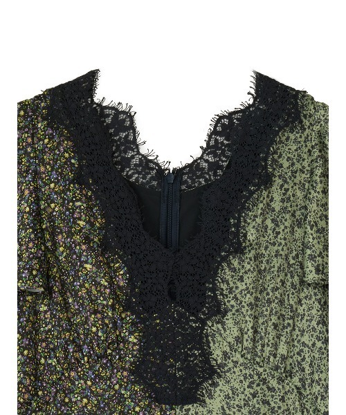 Ameri(アメリ)の「LOUISE PATTERN DOCKING DRESS(ドレス・レディース・ブラウン/ネイビー・MEDIUM/SMALL)」の22枚目の写真
