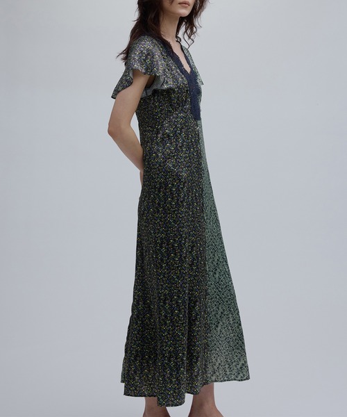Ameri(アメリ)の「LOUISE PATTERN DOCKING DRESS(ドレス・レディース・ブラウン/ネイビー・MEDIUM/SMALL)」の19枚目の写真