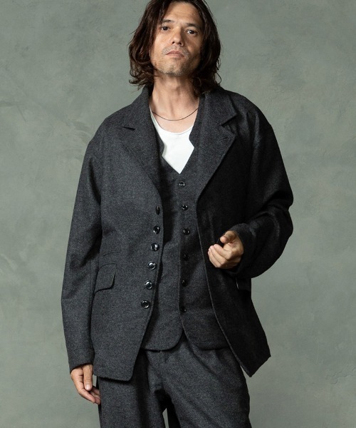 EGO TRIPPING（エゴトリッピング）の「mj11745-PEAK JACKET ウールジャケット(616757)（テーラードジャケット・メンズ・ブラック/チャコールグレー・46/48）」の15枚目の写真