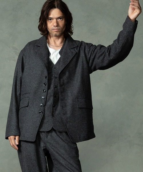 EGO TRIPPING（エゴトリッピング）の「mj11745-PEAK JACKET ウールジャケット(616757)（テーラードジャケット・メンズ・ブラック/チャコールグレー・46/48）」の16枚目の写真