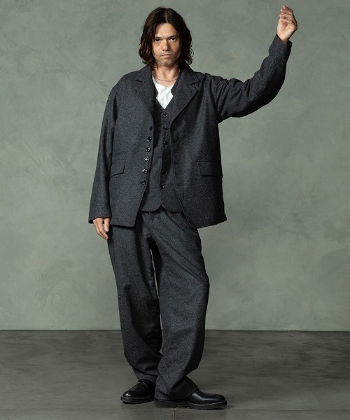 EGO TRIPPING（エゴトリッピング）の「mj11745-PEAK JACKET ウールジャケット(616757)（テーラードジャケット・メンズ・ブラック/チャコールグレー・46/48）」の9枚目の写真