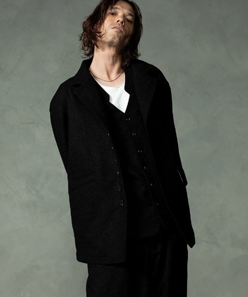 EGO TRIPPING（エゴトリッピング）の「mj11745-PEAK JACKET ウールジャケット(616757)（テーラードジャケット・メンズ・ブラック/チャコールグレー・46/48）」の10枚目の写真