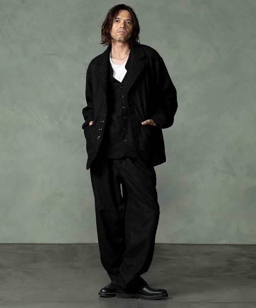 EGO TRIPPING（エゴトリッピング）の「mj11745-PEAK JACKET ウールジャケット(616757)（テーラードジャケット・メンズ・ブラック/チャコールグレー・46/48）」の11枚目の写真
