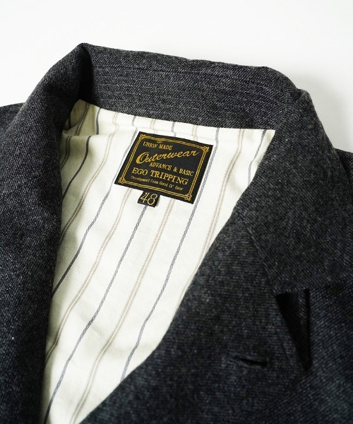 EGO TRIPPING（エゴトリッピング）の「mj11745-PEAK JACKET ウールジャケット(616757)（テーラードジャケット・メンズ・ブラック/チャコールグレー・46/48）」の5枚目の写真